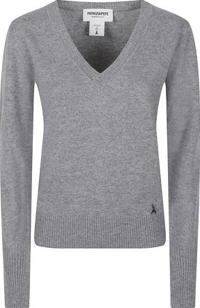 Patrizia Pepe Finely Knit V-Neck Cashmere Sweater