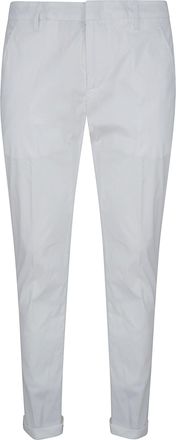 Dondup Gaubert Cotton Trousers with Tailored Silhouette and Subtle Logo
