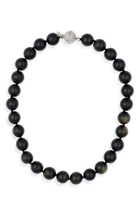 Kenneth Jay Lane Beaded Necklace in Black at Nordstrom Rack