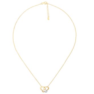 Orphelia Joya WoMens 925 Sterling Silver Chain with Pendant - Gold ZH-7088/1 - One Size