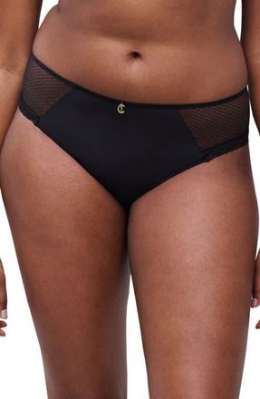 Chantelle Lace Trim Hipster Briefs in Black at Nordstrom, Size X-Large