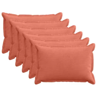 vidaXL Funda De Almohada 6 Uds. Houten Rojo Naranja 40 X 60 Cm Pana Vidaxl