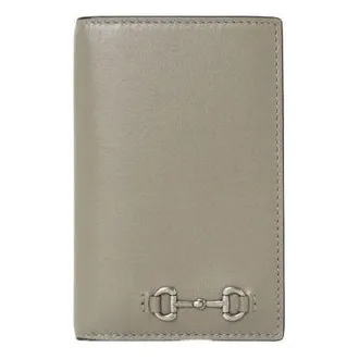 Gucci 25 Horsebit Card Holder Grey Beige 846951-AAFP1-2816