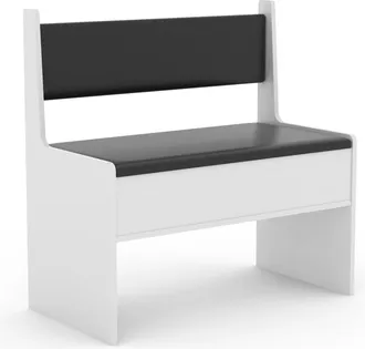 ebuy24 Ebuy24 - Banco De Esquina De Madera Vcm Con Pecho Esal Ancho 80 Cm (blanco)