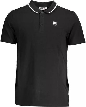 Fila Zwarte katoenen polo shirt - Heren - Polos - Zwart - M - Katoen - Tops