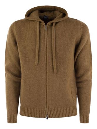 Fedeli Hoodie met rits - Bruin