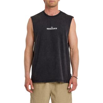 Quiksilver Dark Torch Sleeveless Cotton Graphic T-Shirt in Phantom at Nordstrom, Size Xx-Large