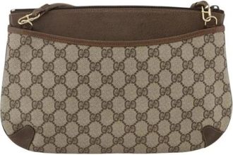 Gucci Pre-owned Vintage Shoulder Bag - unisex - Vintage Schoudertas - Bruin - ONE Size - Leer - Vintage