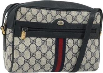 Gucci Pre-owned Cross Body Bags, female, Multicolor, Size: ONE SIZE Pre-owned Vintage GG Canvas Shoulder Bag