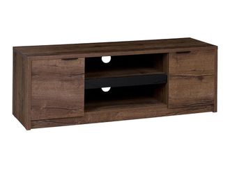 Mirjan24 Mobilier1 - Mueble Tv Providence 123, Roble Del Monastery + Negro Brillante, N&uacute;mero De Puertas: 0, N&uacute;mero De Cajones: 0, 135x46x40cm