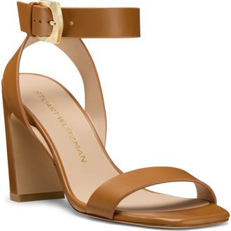 Stuart Weitzman Sai Ankle Strap Sandal in Boho Tan at Nordstrom, Size 6.5