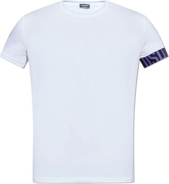 Dsquared2 Tops, Heren, Wit, XL, Katoen, Lingerie T-shirt met ronde halslijn