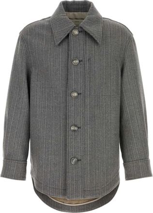 Ami Giacca-camicia con bottoni - Grigio