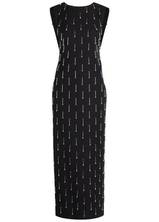 ARMARIUM Mina Crystal-embellished Wool Midi Dress - Black - 42 (UK10 / S)