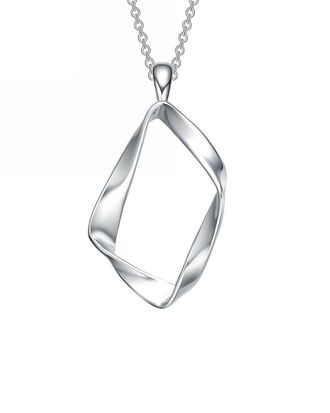 Genevive Silver Pendant Necklace