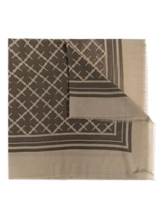 By Malene Birger patterned fringed scarf - women - Wool - One Size - Neutrals