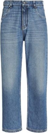 Fendi Mens Straight-Cut Long Jeans, Waist Size 32
