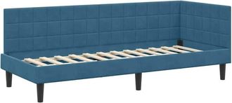 vidaXL Estructura De Cama En Esquina Azul 80 Cm X 200 Cm Terciopelo Vidaxl