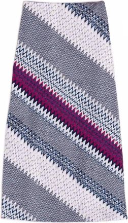 Vilagallo Womens Sirena Skirt In Marino Plata Jacquard