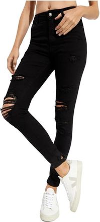 SER.O.YA Skinny Jeans - Dames - Skinny Jeans - Zwart - W24 - Leer - Jeans