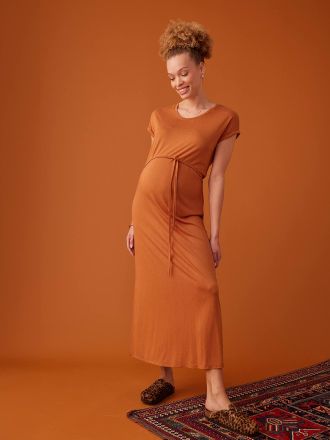 Envie de Fraise Maxikleid f&uuml;r die Schwangerschaft ENVIE DE FRAISE karamell