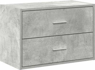 vidaXL Armario con 2 cajones gris cemento 60x31x40cm madera ingeniería vidaXL