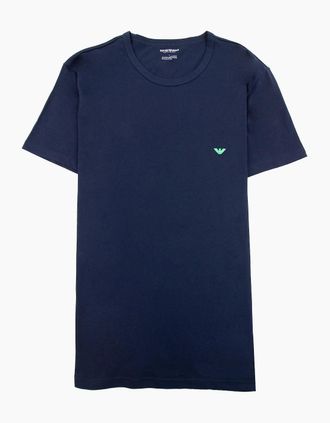 Emporio Armani Mens Emporio Armani Printed Logo S/s Tshirt Navy - Size: 42