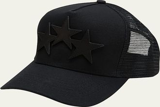 Amiri Mens 3-Star Trucker Hat