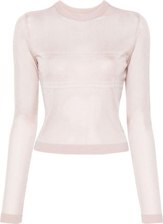 Chiara Ferragni Pink Lurex Yarn Jumper Size S