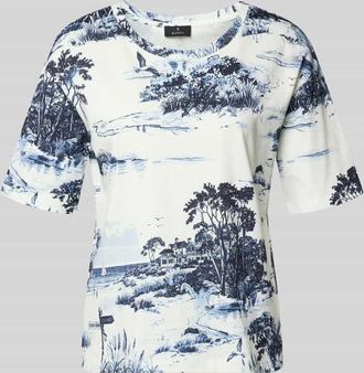 Monari T-Shirt im Allover-Look Modell Hamptons Landschaft in Marine, Gr&ouml;&szlig;e 34