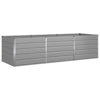 vidaXL Jardinera Gris Claro 290 X 100 X 75 Cm Acero Galvanizado Vidaxl