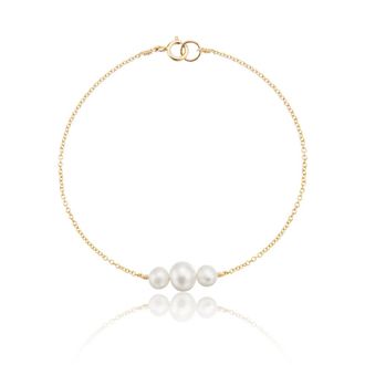 Lily & Roo Gold Multi Pearl Cluster Bracelet