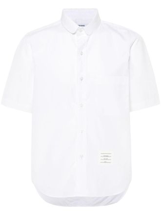 Thom Browne White Short Sleeve Print Shirt