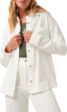 Travis Mathew Everyday Twill Shacket in White at Nordstrom Rack, Size Large