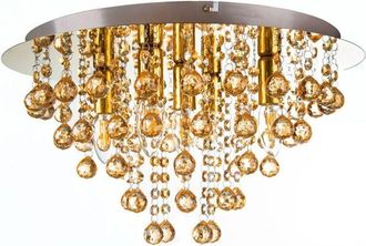 Globo Lighting Globo - plafón - LONDON - dorado - vidrio - Ø 46cm - E14