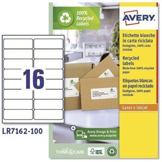 Avery Pack 100 Hojas X16 Etiquetas 99,1x33,9mm Para Env&iacute;os I