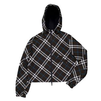 Burberry Reversible Cropped Check Jacket, Size XX-Small