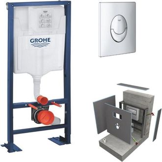 GROHE Juego De Marco De Soporte Grohe Solido Con Cubierta Wedi I-board, Cromo, Sin Revestimiento