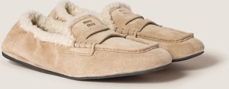 Miu Miu Ruches suede loafers