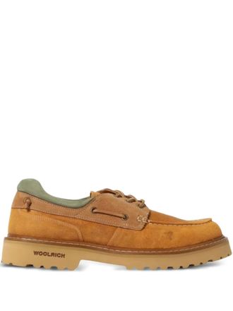 Woolrich Rock suede boat shoes - men - Calf Suede/Elastodiene/Calf Leather/Rubber - 41 1/2 - Brown