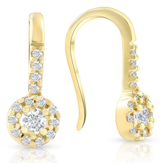 Pompeii3 1/4Ct TW Diamond Womens Earrings Yellow Gold