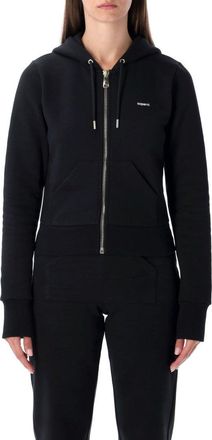 Coperni Fitted Black Hoodie With Minimalist Design