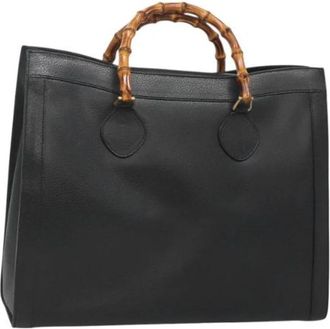 Gucci Pre-owned Leather gucci-bags - Dames - Vintage Shopper - Zwart - ONE Size - Leer - Vintage