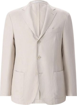 Eleventy Blazers - Heren - Blazers - Beige - 2XL - Leer - Jassen
