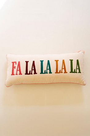 Kalalou Velvet Embroidery Pillow - Falalalala