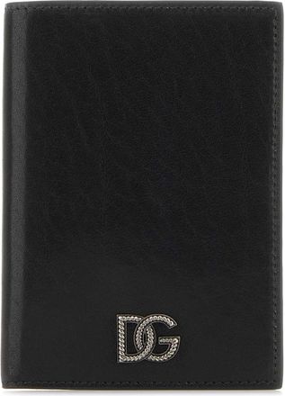 Dolce & Gabbana Black Leather Passport Holder