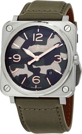 Bell & Ross Khaki Camouflage Dial Mens Watch BRS-CK-ST/SCA