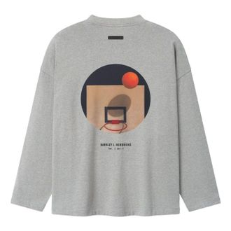 Fear of God x NBA X Barkley Hendricks Long Sleeve V-Neck T-Shirt Concrete Heather 125BH264702F