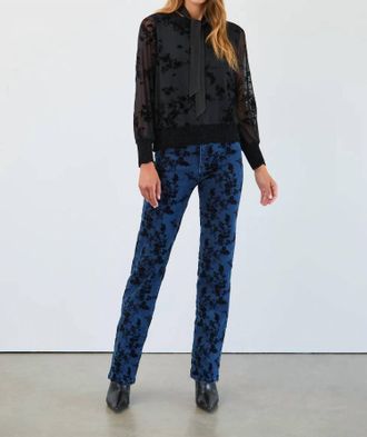 FDJ Flocked Mesh Sweater In Black