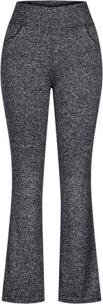 Generic Flared Leggings Women Seamless Tummy Control Bootcut Yoga Pants with Pockets Ladies Slim Fit Stretch Bootleg Trousers No See Through Plain Sports Work